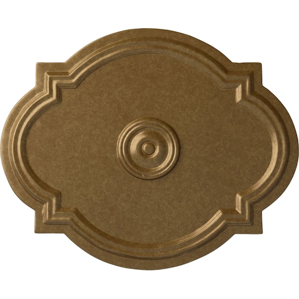 Ekena Millwork Waltz Ceiling Medallion (Fits Canopies up to 4 1/2"), 21 1/4"W x 17 3/8"H x 1"P, Pale Gold CM21WAPAS - main